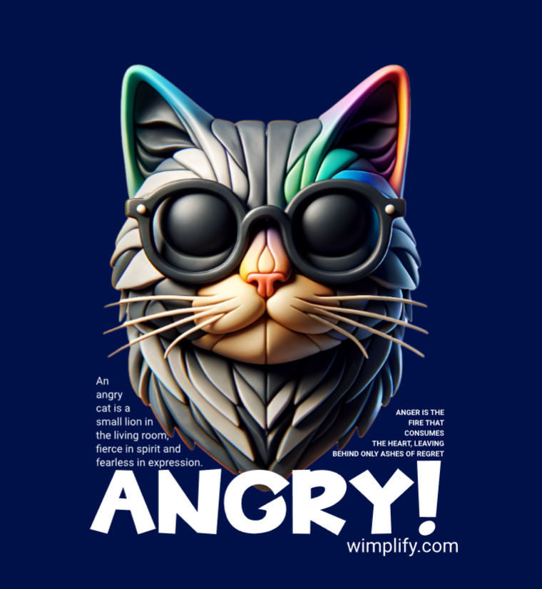 ANGRY! – Bold Cat Graphic T-Shirt