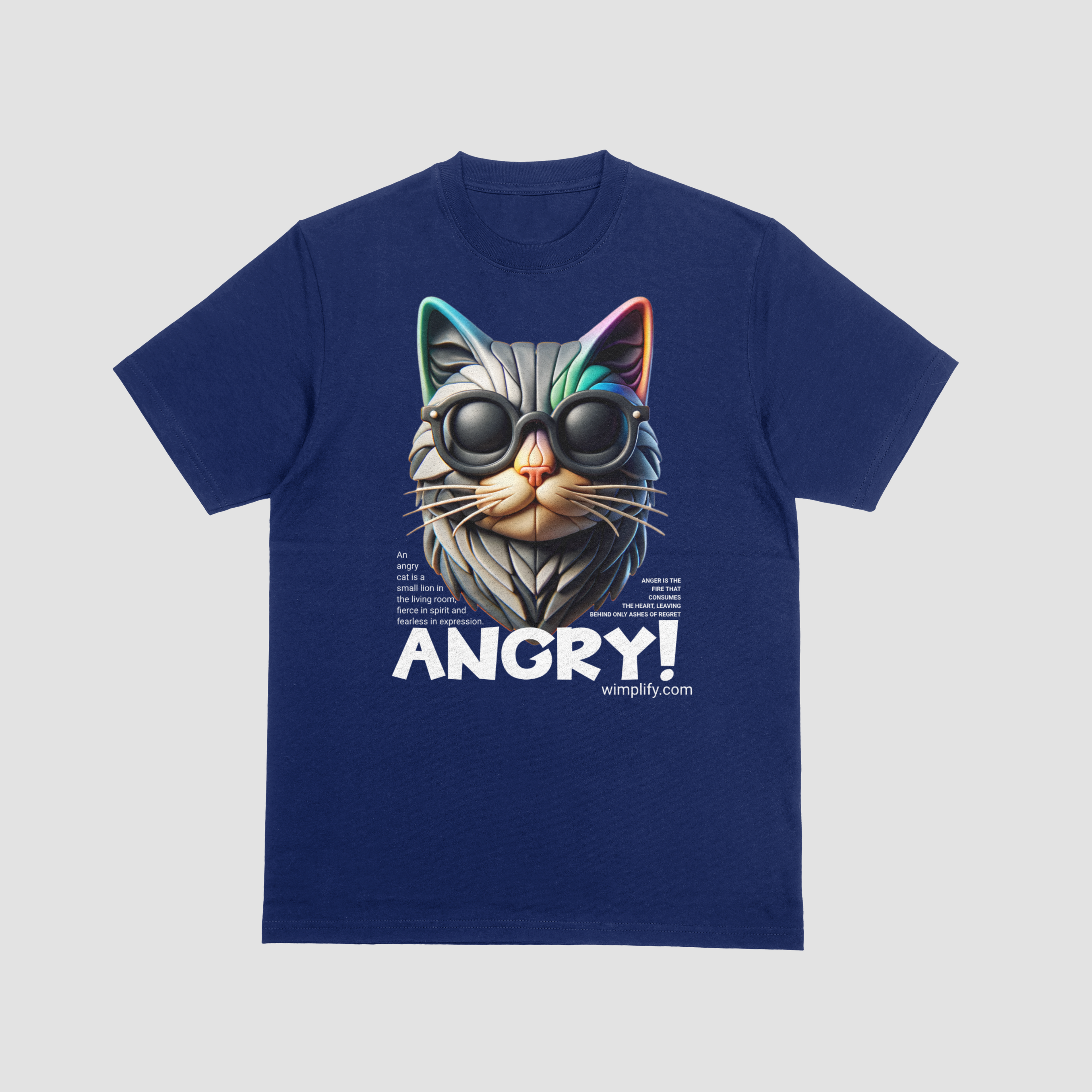 ANGRY! – Bold Cat Graphic T-Shirt