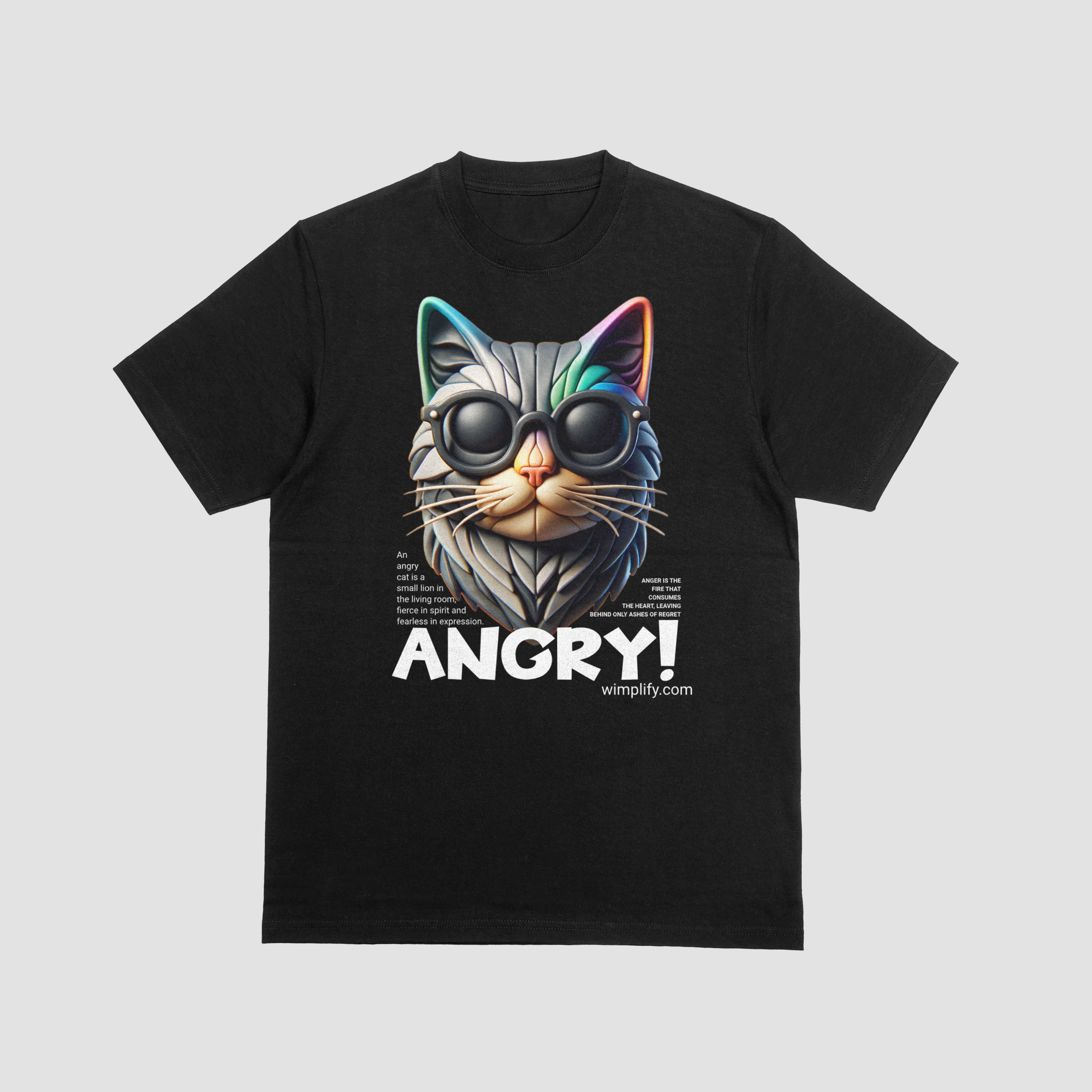 ANGRY! – Bold Cat Graphic T-Shirt