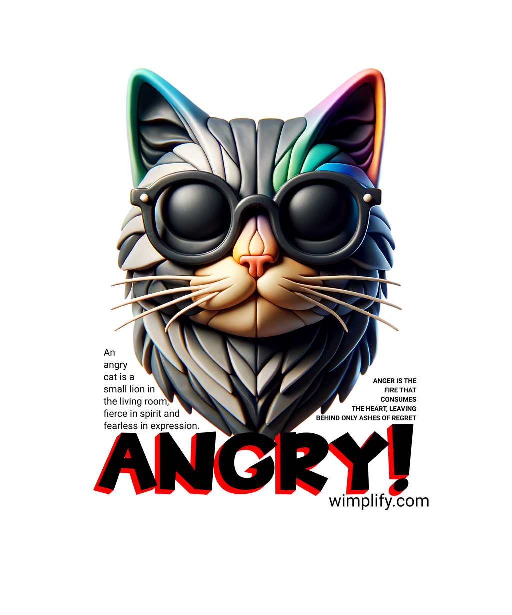 ANGRY! – Bold Cat Graphic T-Shirt