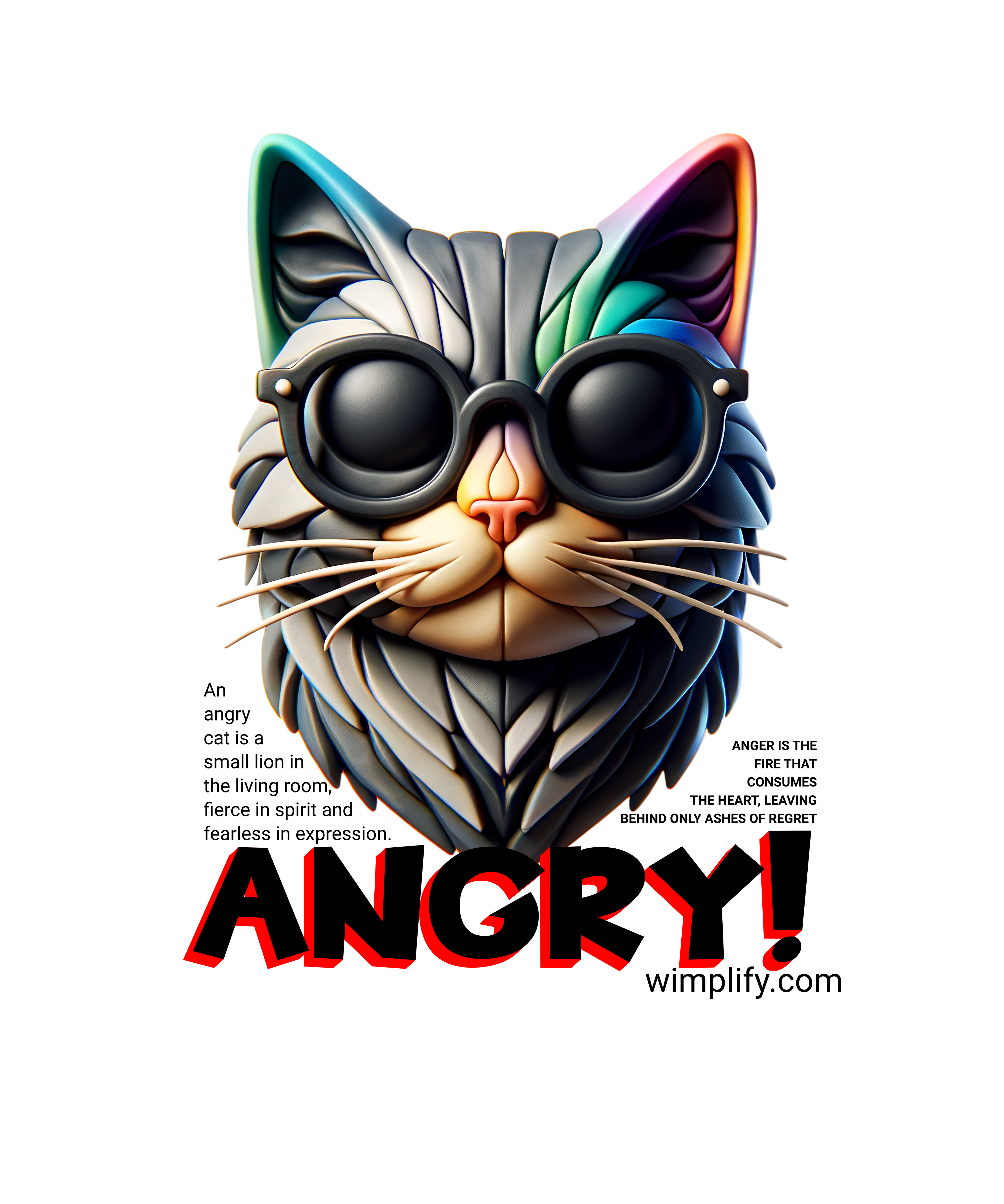 ANGRY! – Bold Cat Graphic T-Shirt
