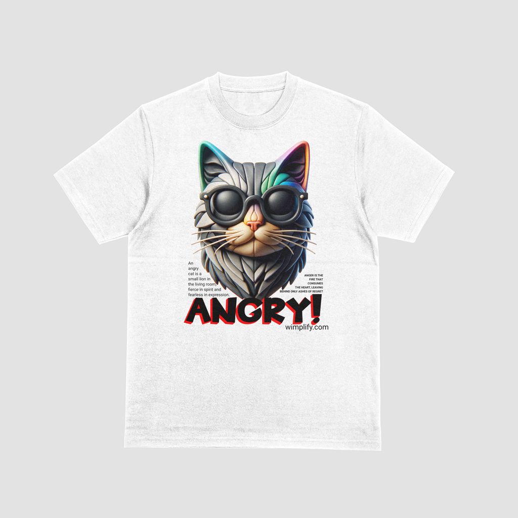 ANGRY! – Bold Cat Graphic T-Shirt