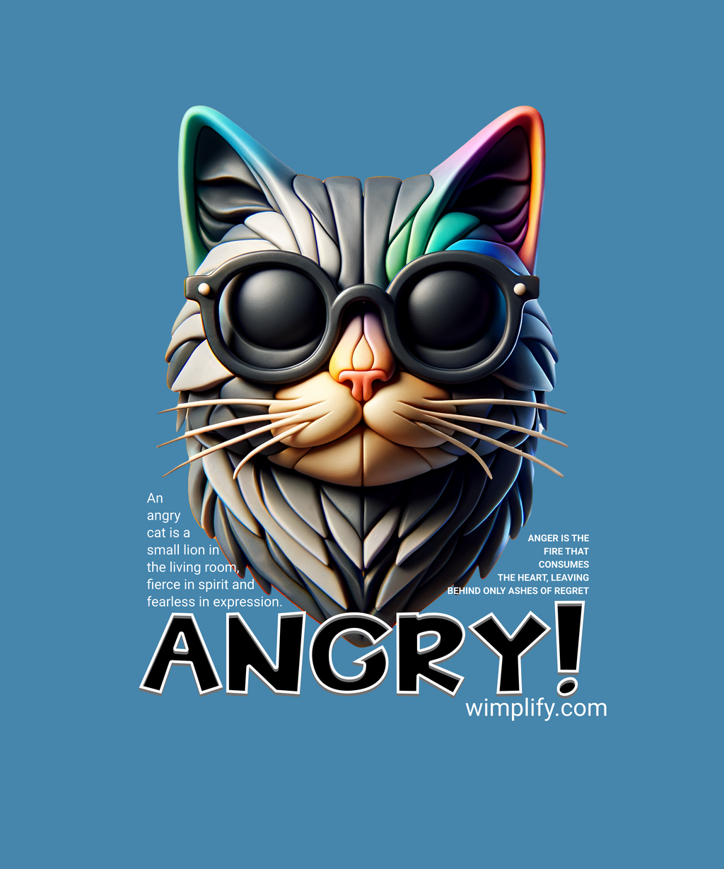 ANGRY! – Bold Cat Graphic T-Shirt