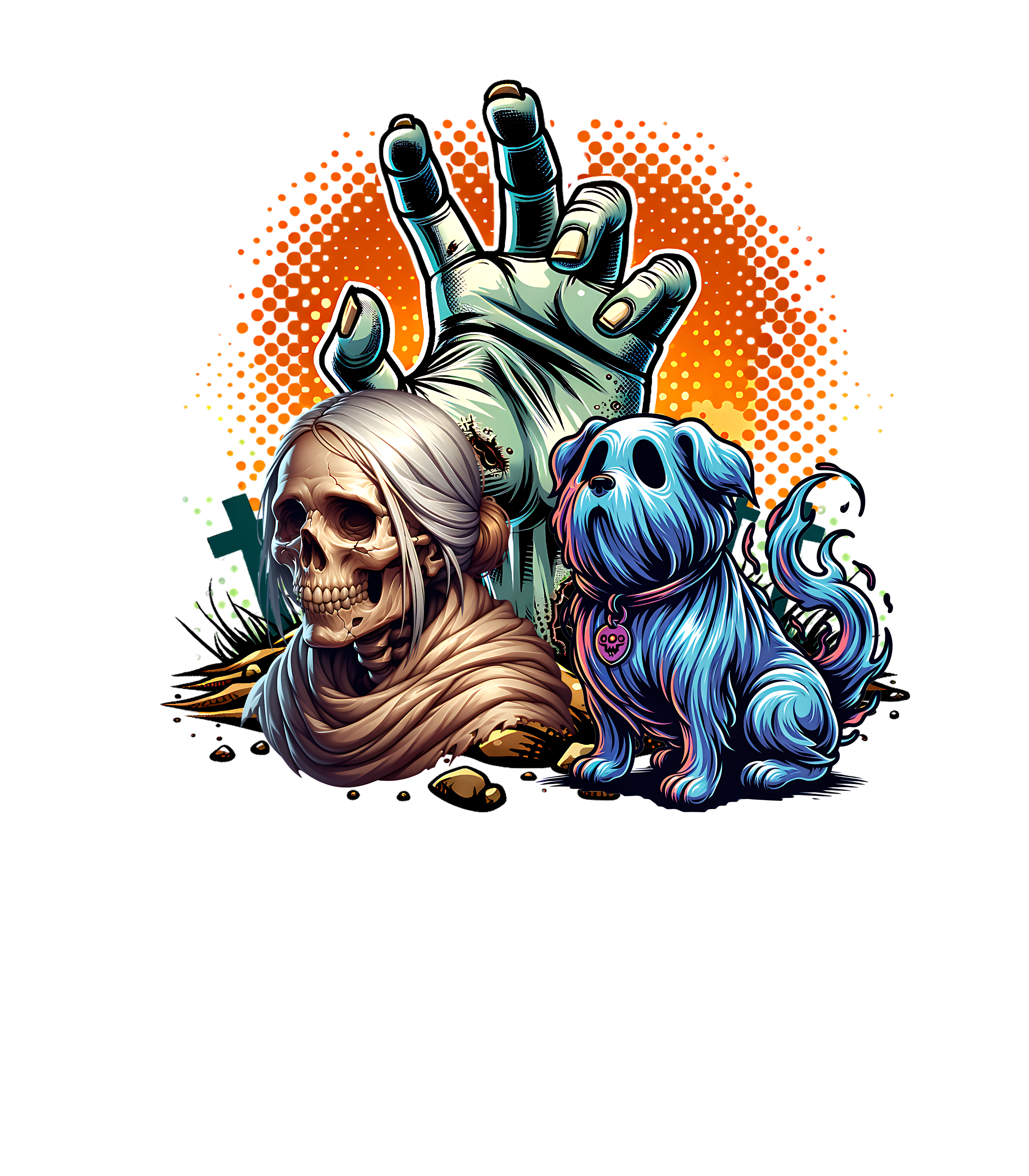 Loyal Beyond the Grave Graphic T-Shirt  “Till Death Do Us Bark.”