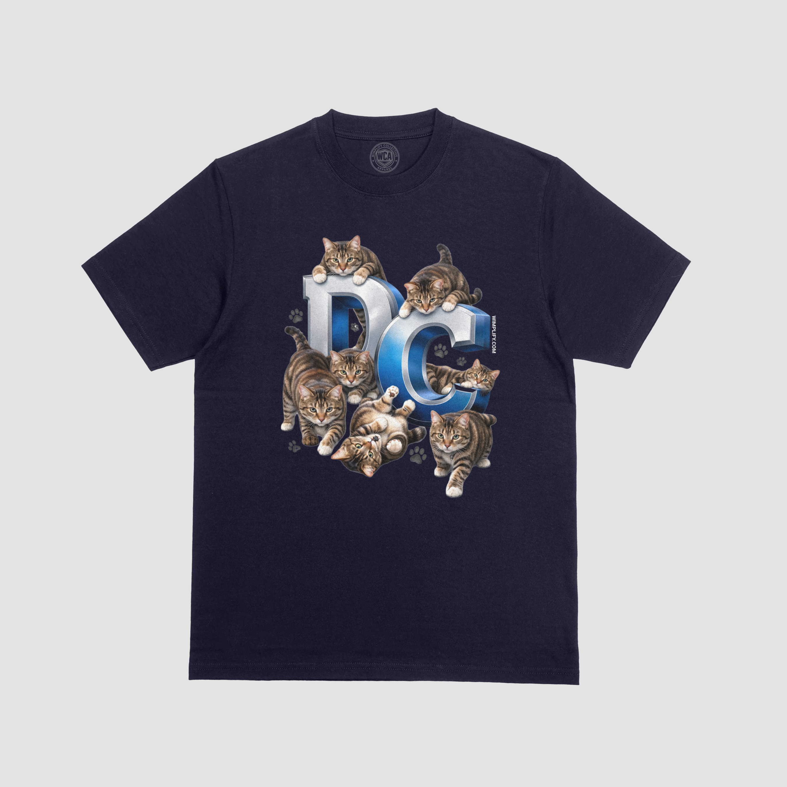 DC Pet Lover Graphic T-Shirt – Playful Cat Design (Customized as requested)