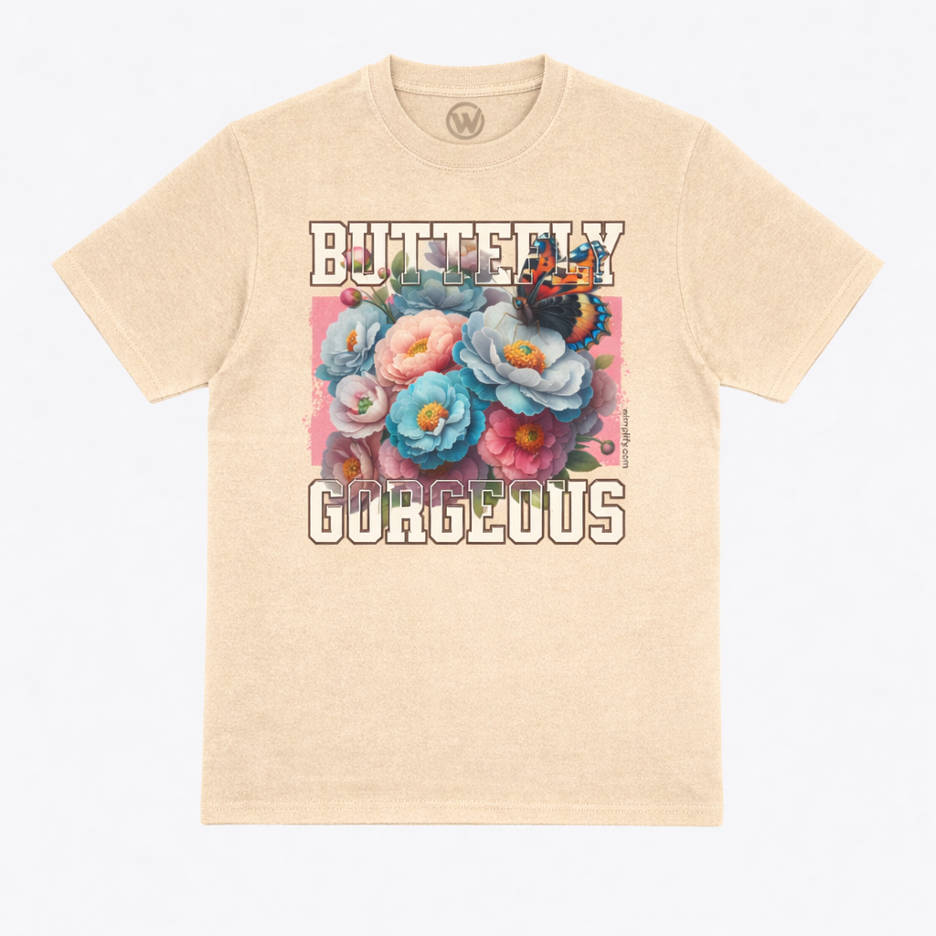 Butterfly Gorgeous Tee – Elegance in Bloom