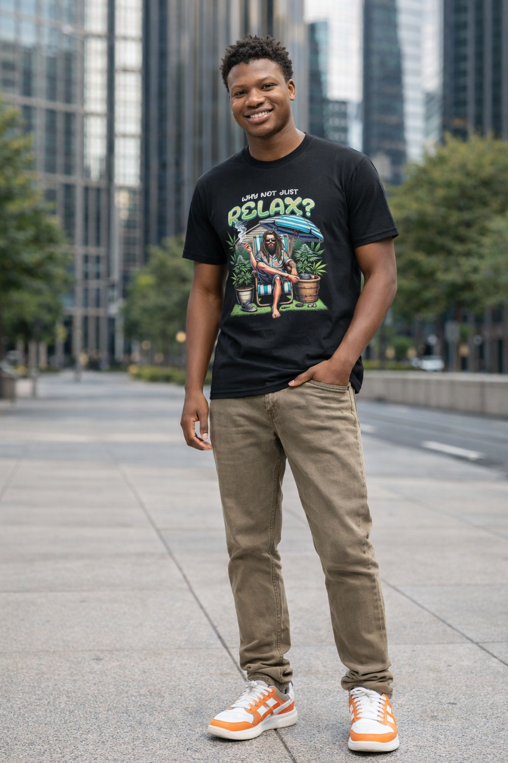 Why Not Just Relax? Graphic T-Shirt – Chill Vibes Streetwear Tee for Everyday Comfort