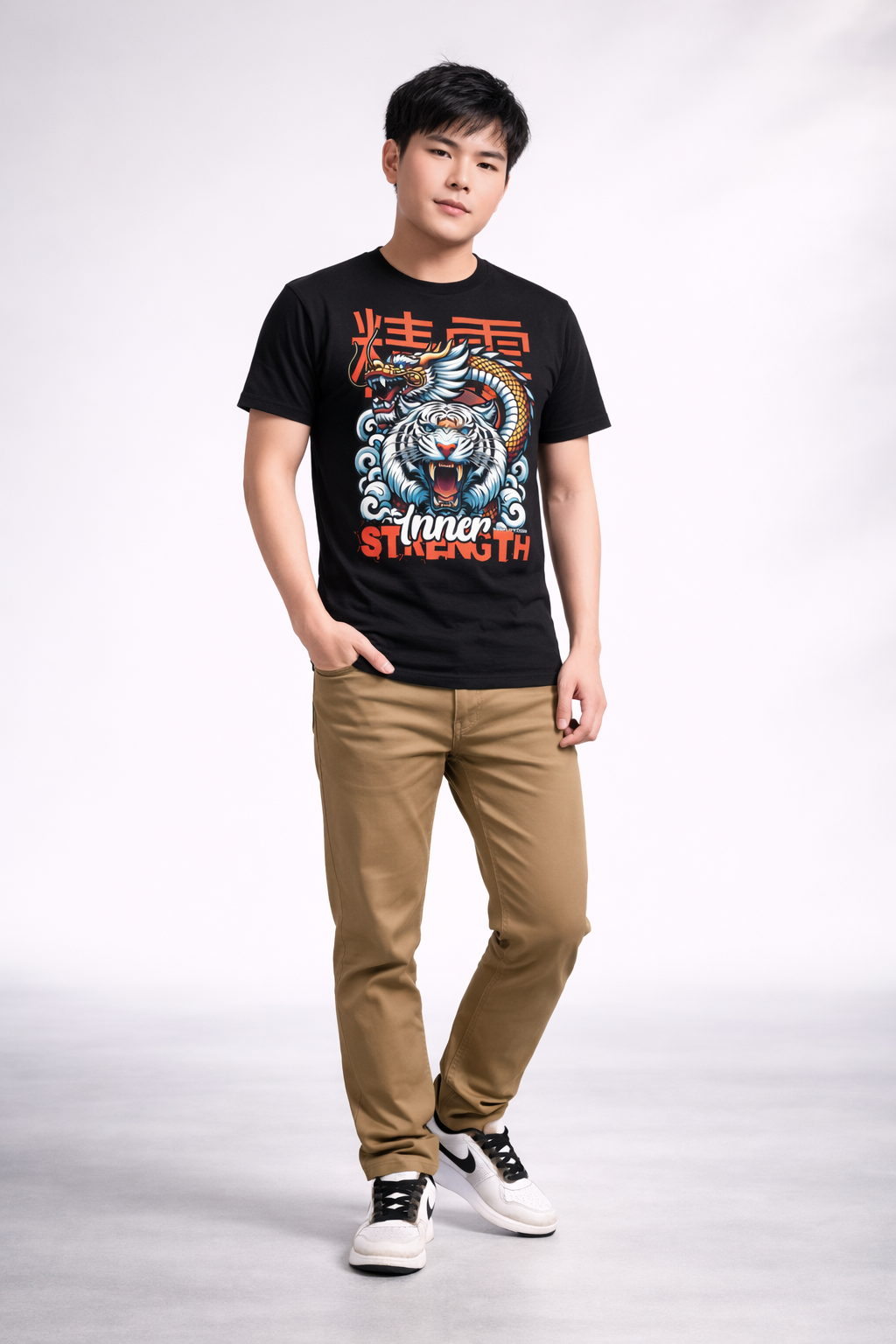 Inner Strength Graphic Tee – Dragon & Tiger Edition