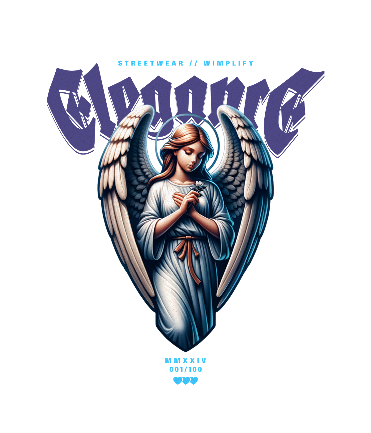 ELEGANCE – Angel Graphic Streetwear T-Shirt