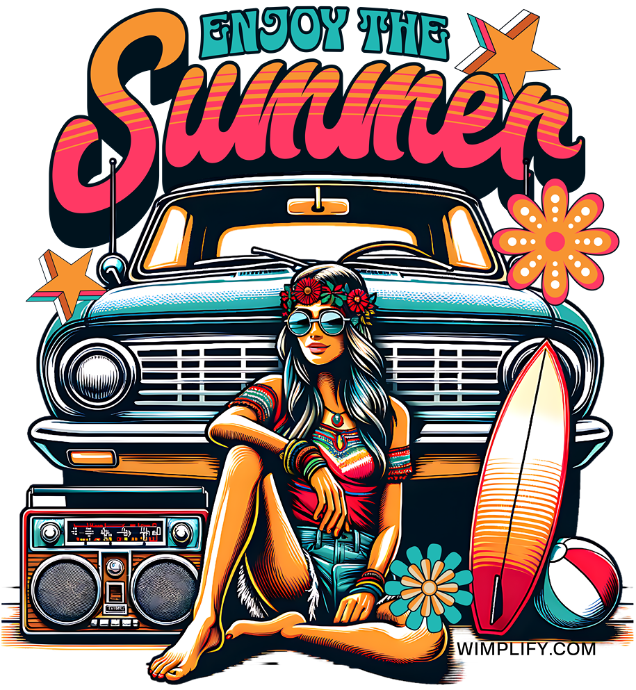 Enjoy the Summer Retro Graphic T-Shirt