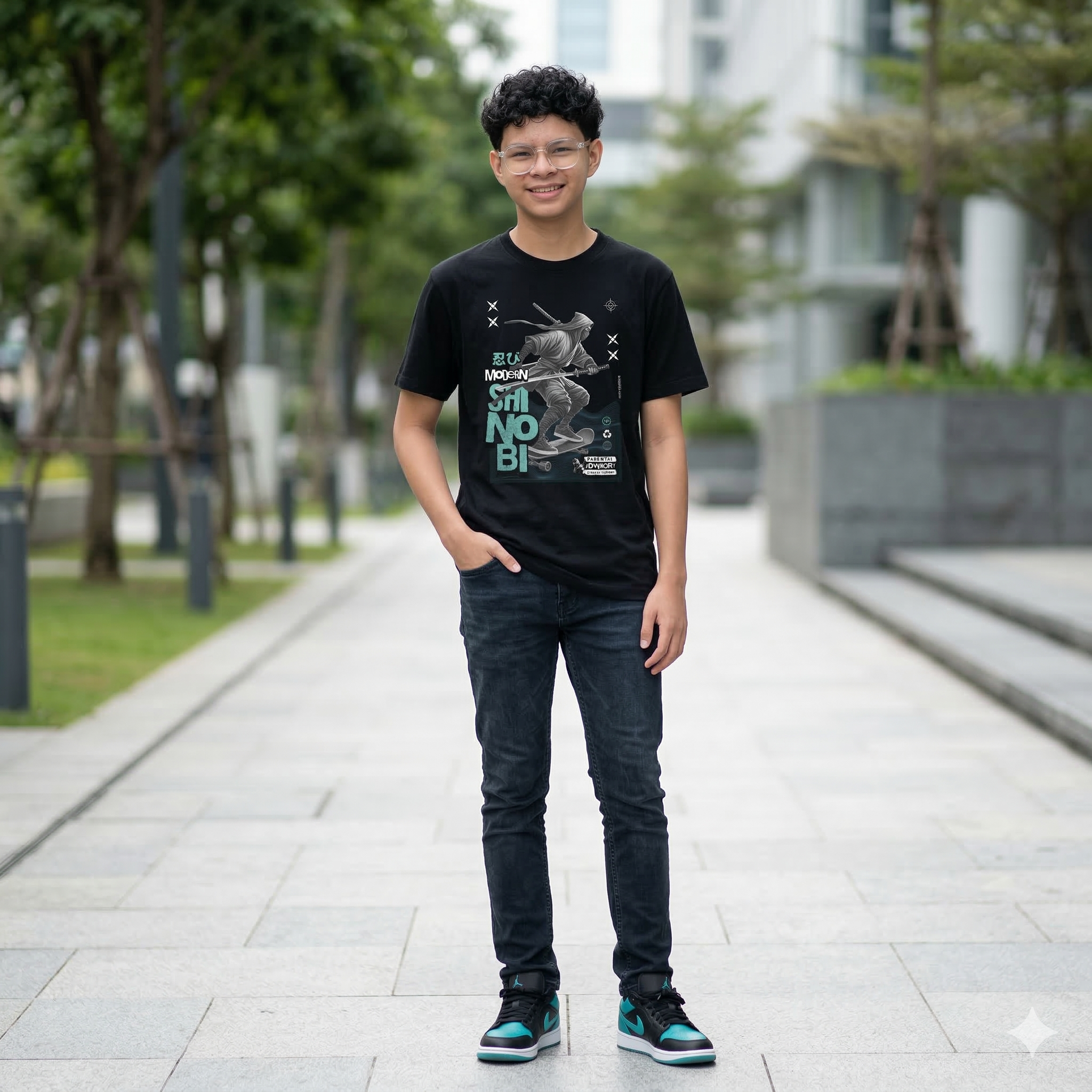 Modern Shinobi – Ninja Skate Streetwear Graphic T-Shirt