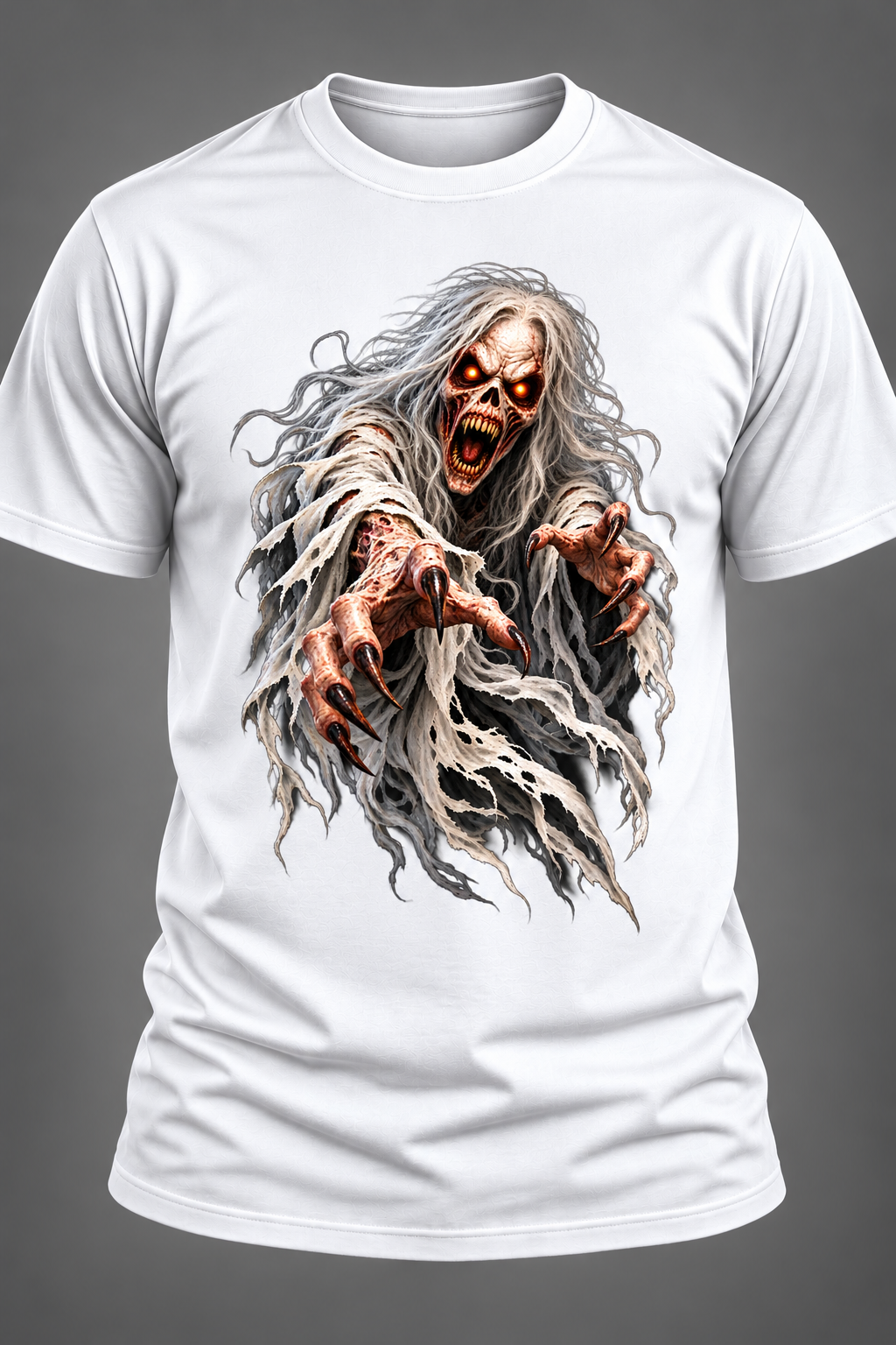 Haunted Nightmare – Terrifying Ghost Halloween Graphic T-Shirt