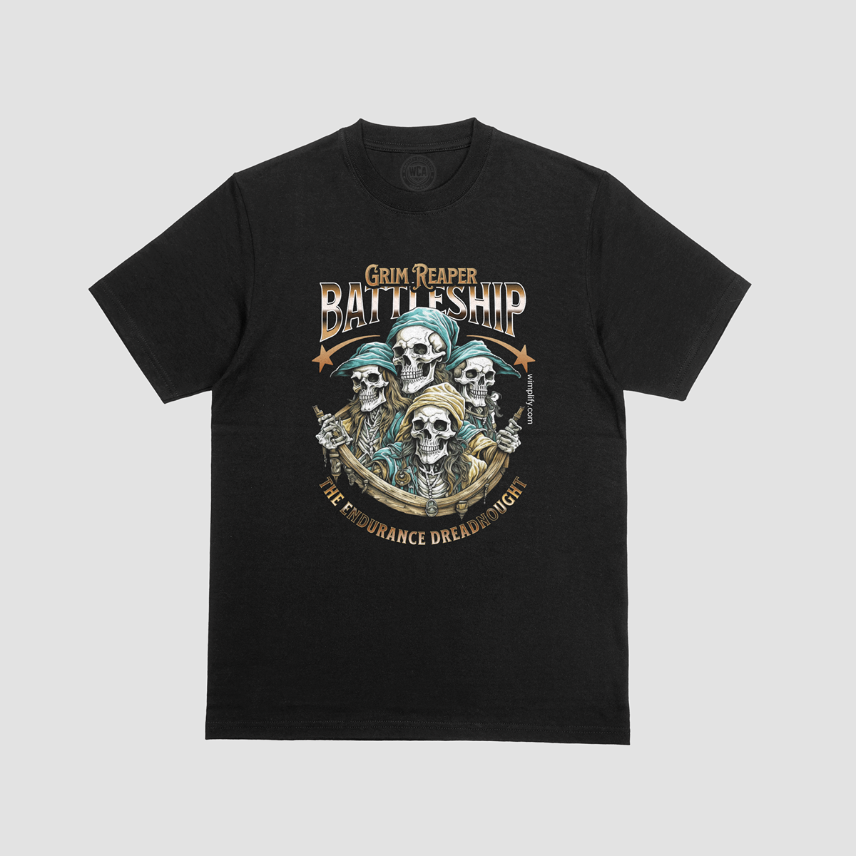 Grim Reaper Battleship Graphic T-Shirt – “The Endurance Dreadnought”