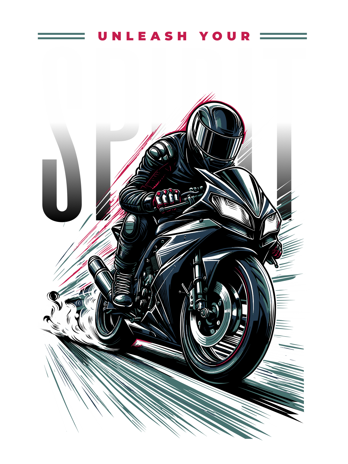 Unleash Your Spirit – Motorcycle Graphic T-Shirt