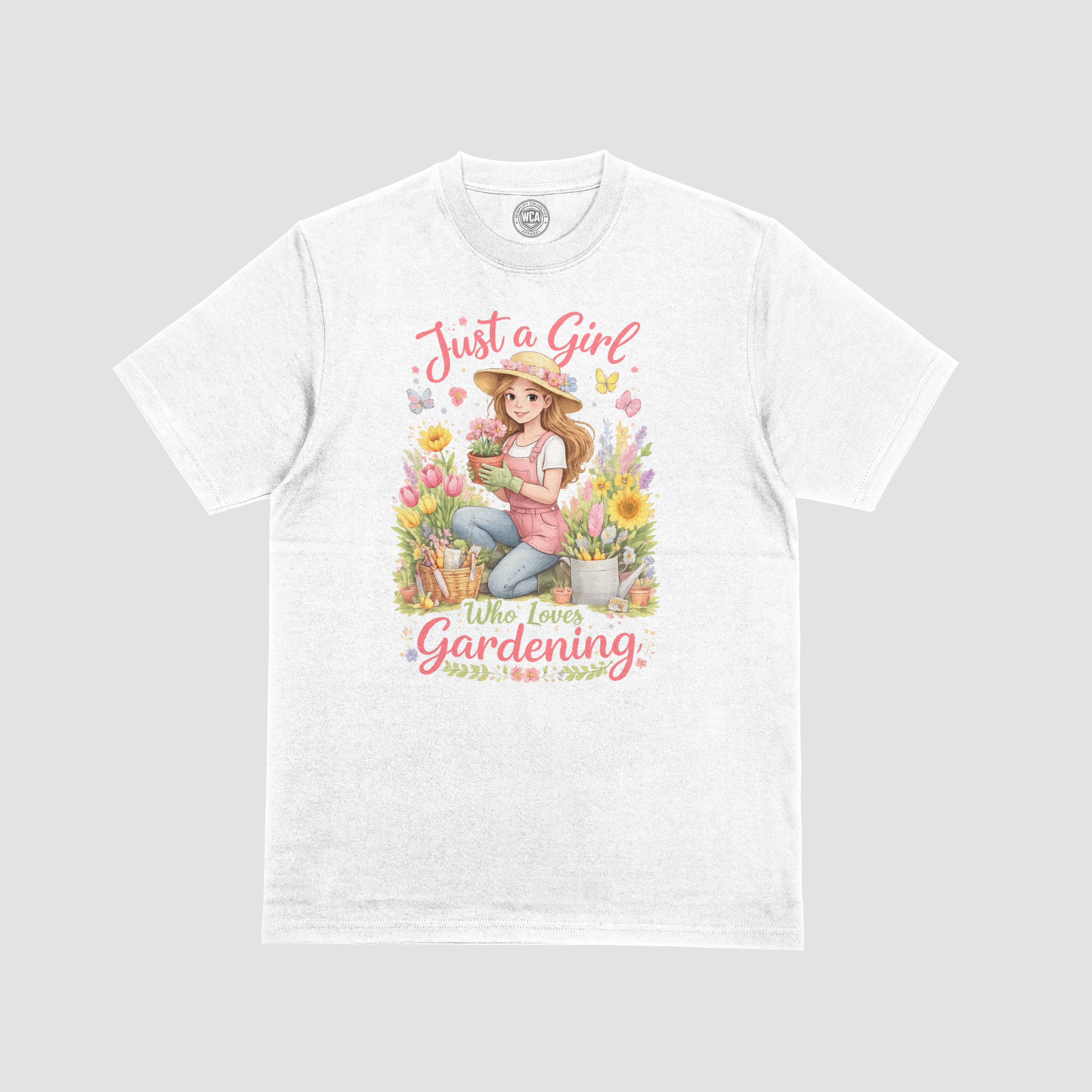 Just a Girl Who Loves Gardening – Floral Graphic Tee