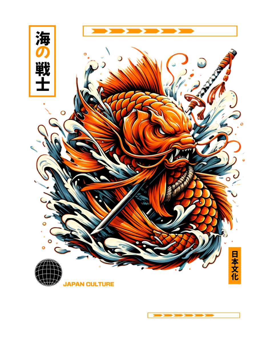 Koi Samurai – Japanese Culture Graphic T-Shirt