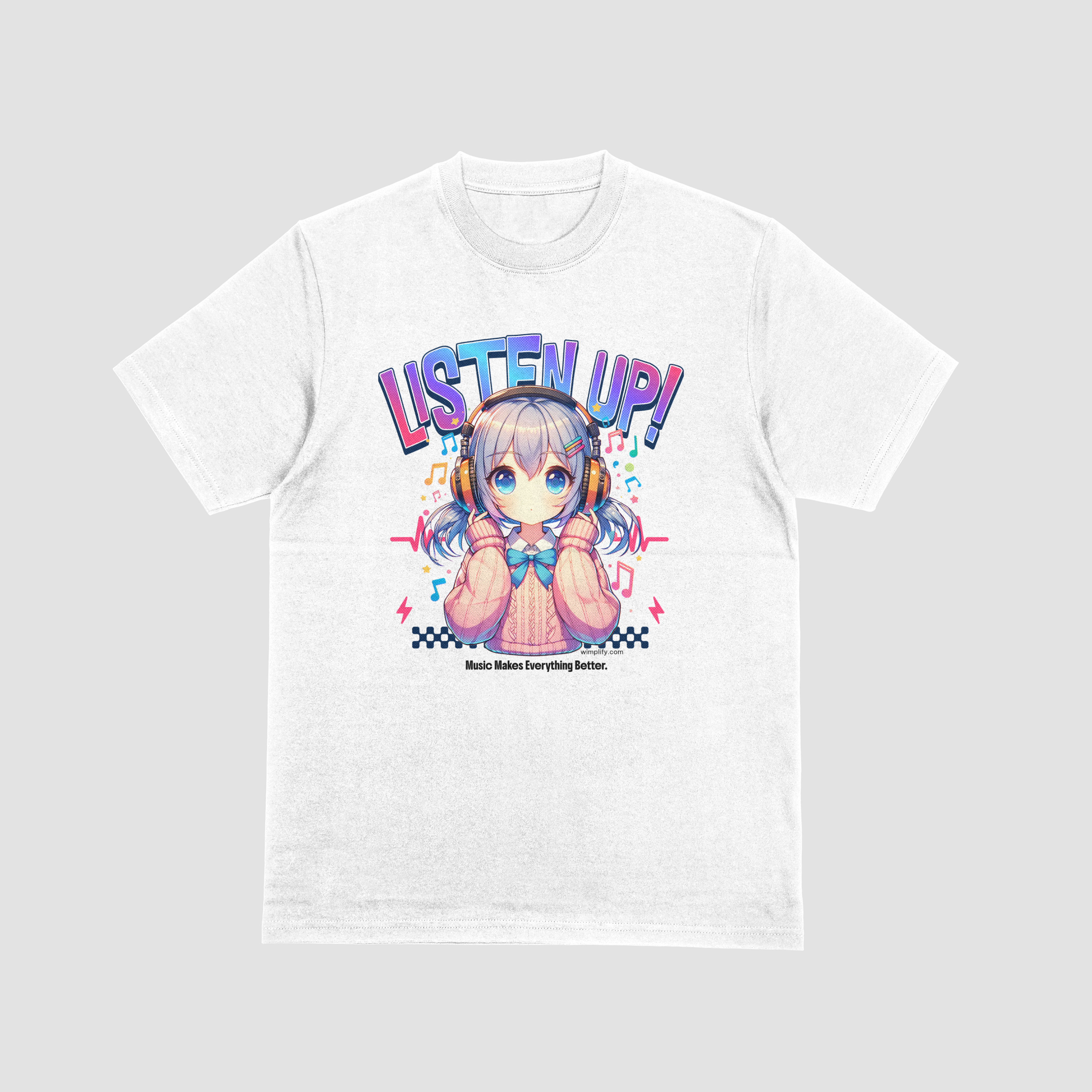 Listen Up! Anime Music Graphic T-Shirt