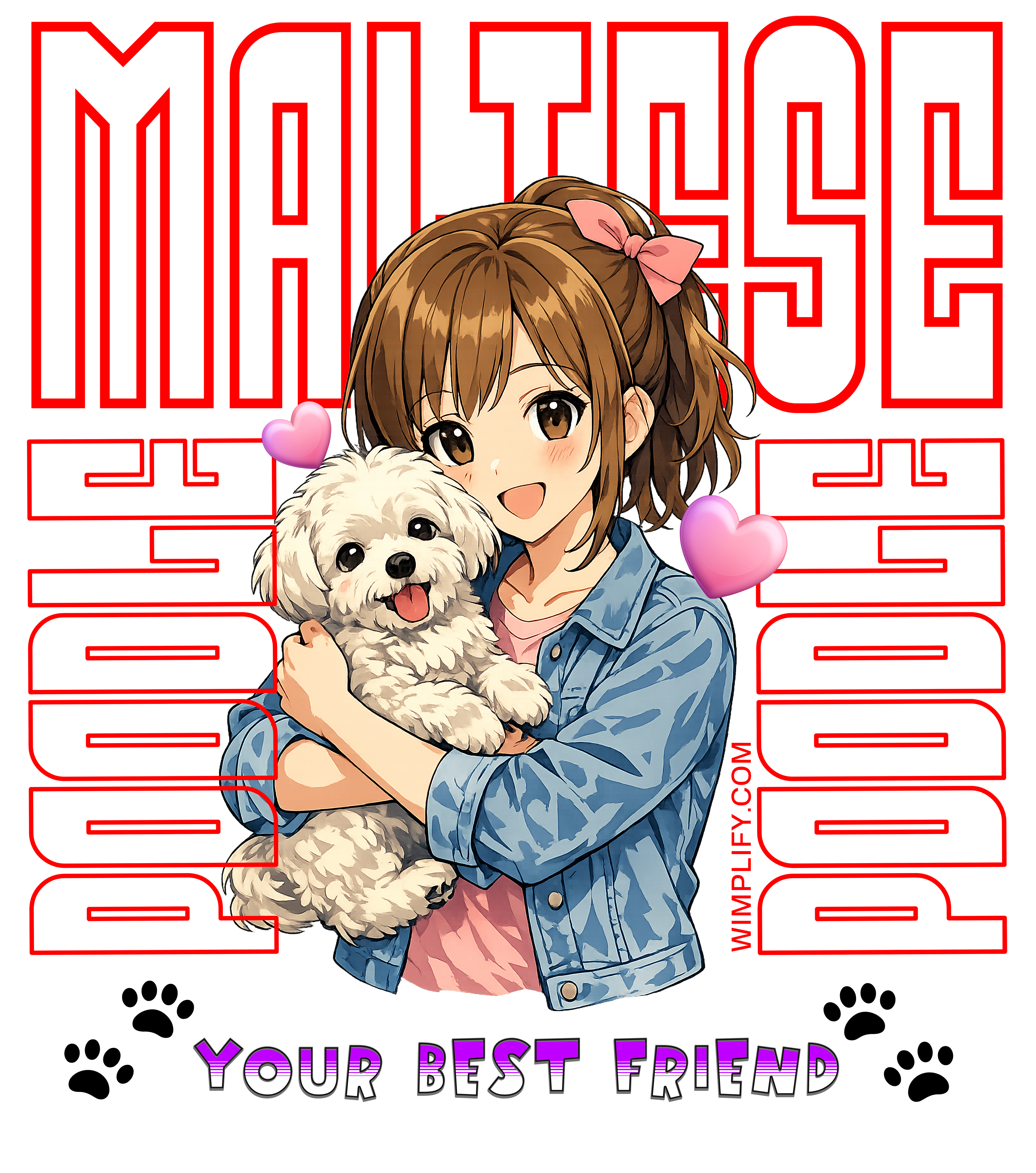 Maltese Love Tee – “Your Best Friend” (Girl Edition)