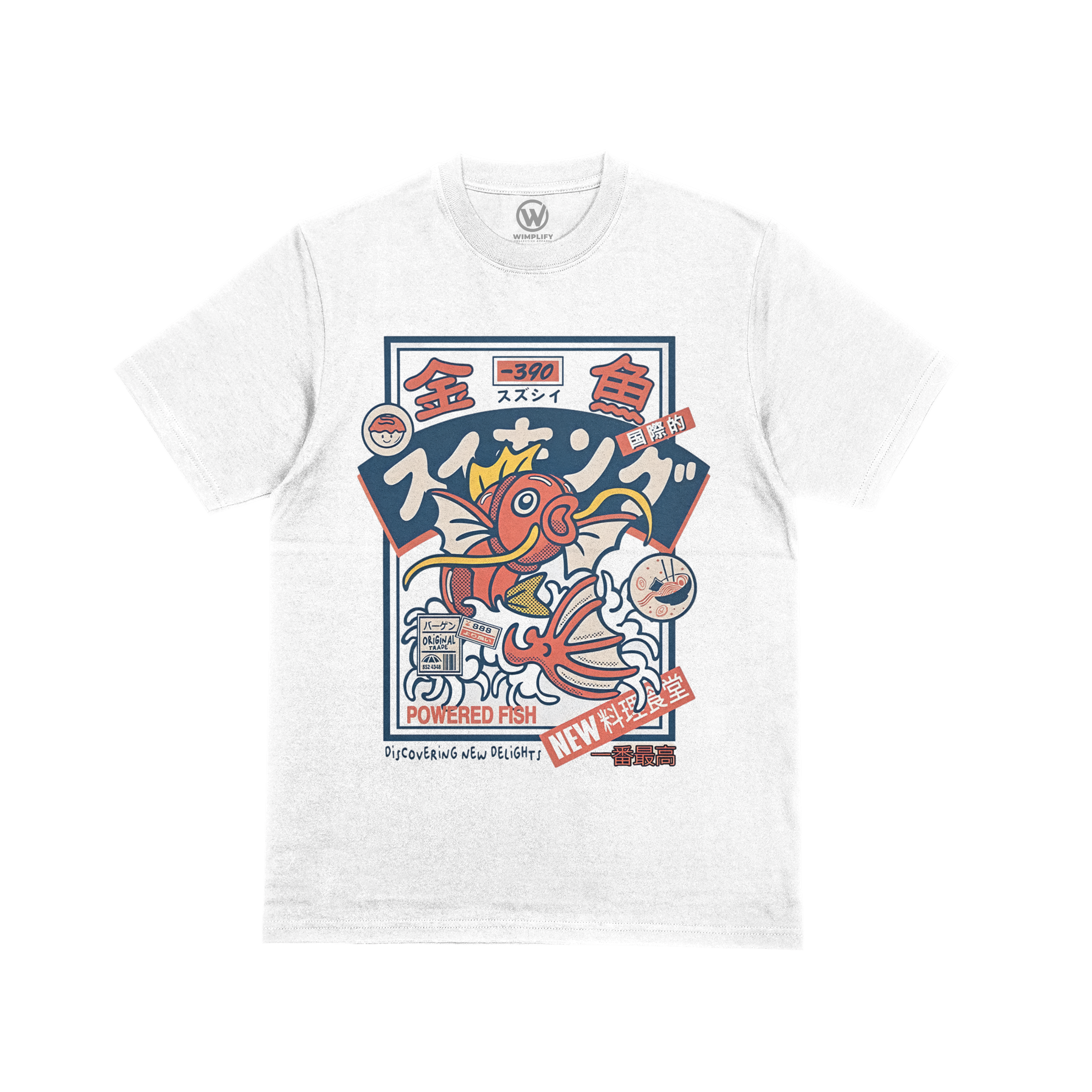 Powered Fish Graphic Tee – Japanese Streetwave Edition