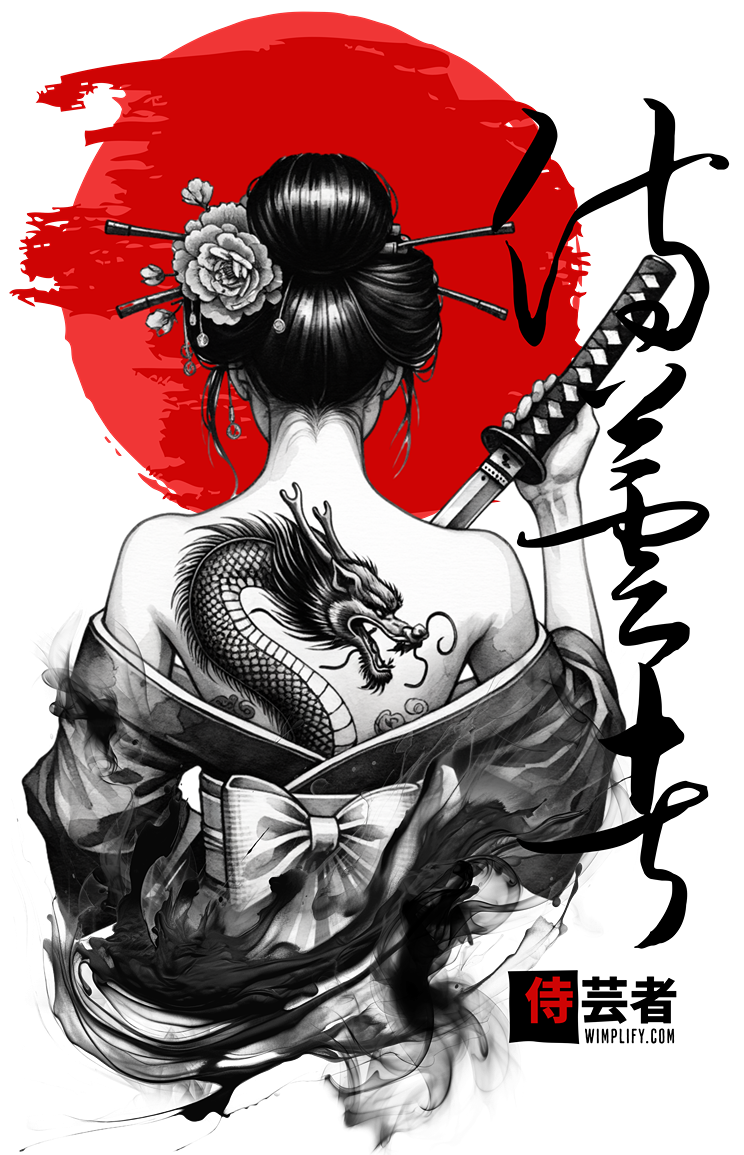 Crimson Empress – Japanese Ink Art T-Shirt