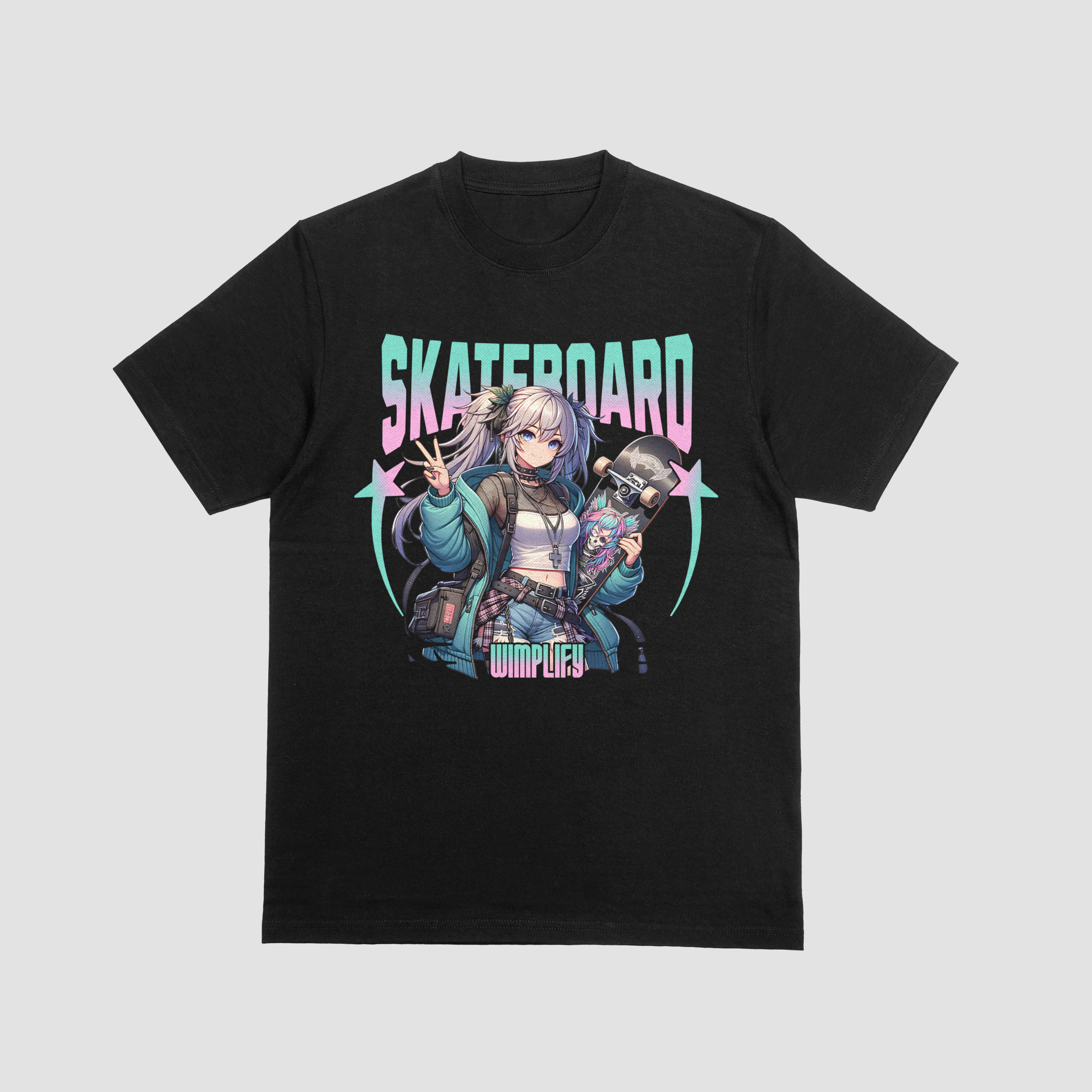 SKATEBOARD – Anime Streetwear Graphic T-Shirt