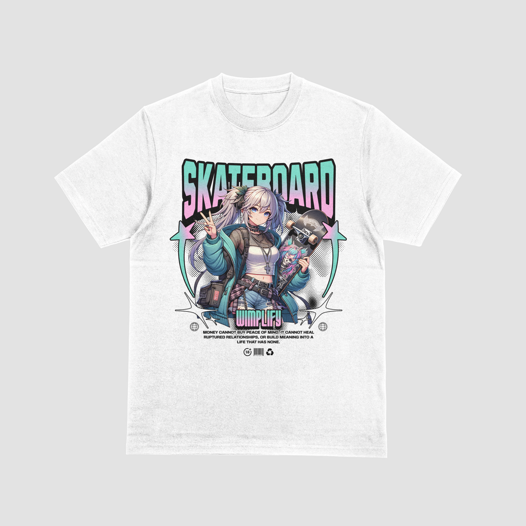 SKATEBOARD – Anime Streetwear Graphic T-Shirt