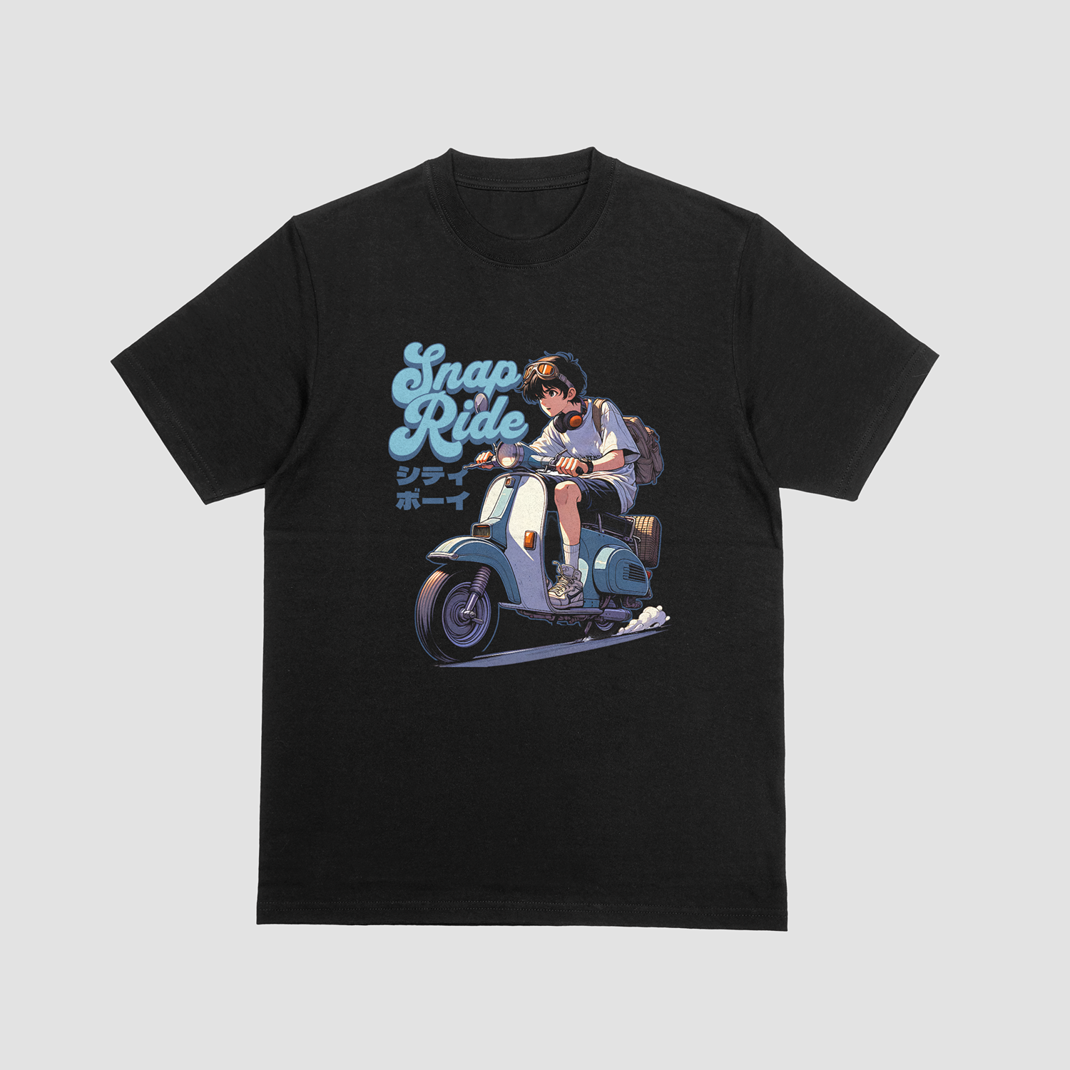 Snap Ride – Anime Scooter Graphic T-Shirt