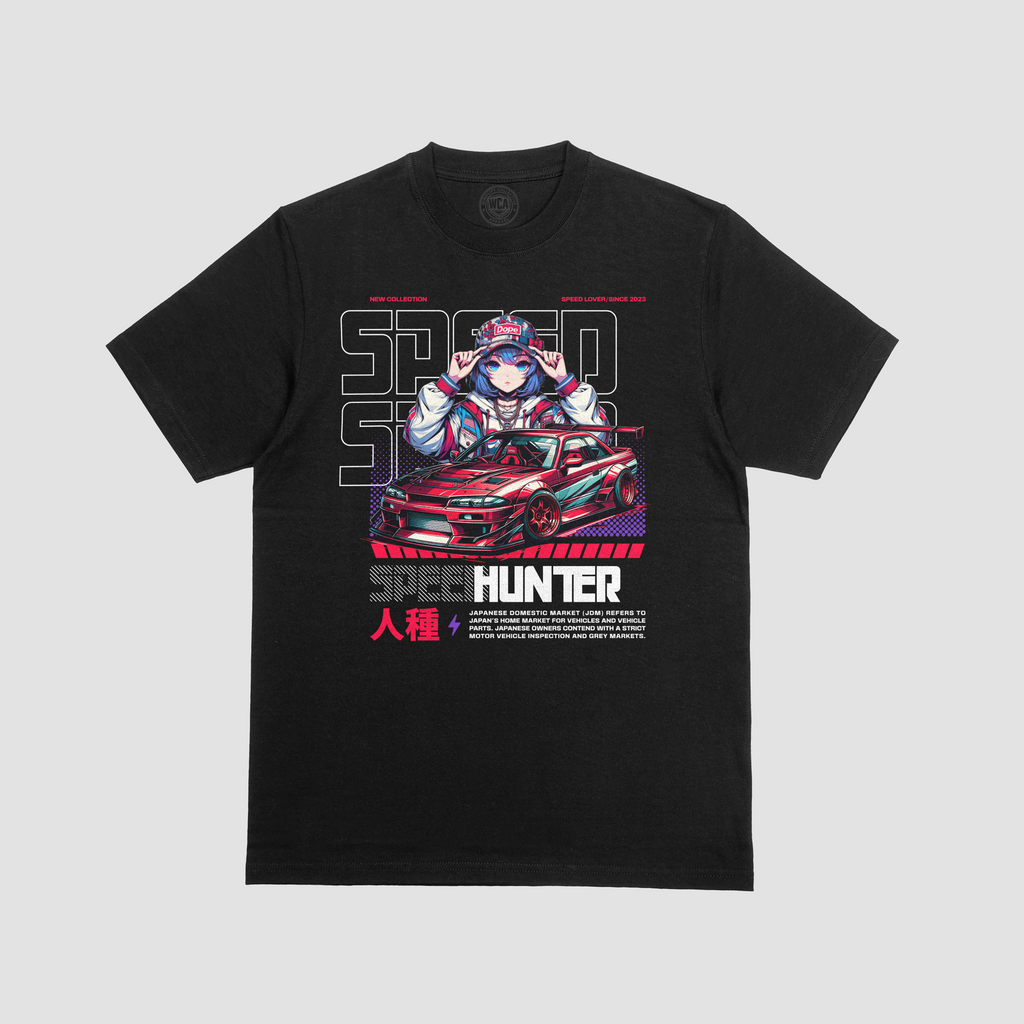 Speed Hunter Graphic T-Shirt — JDM Street Racing Anime Edition
