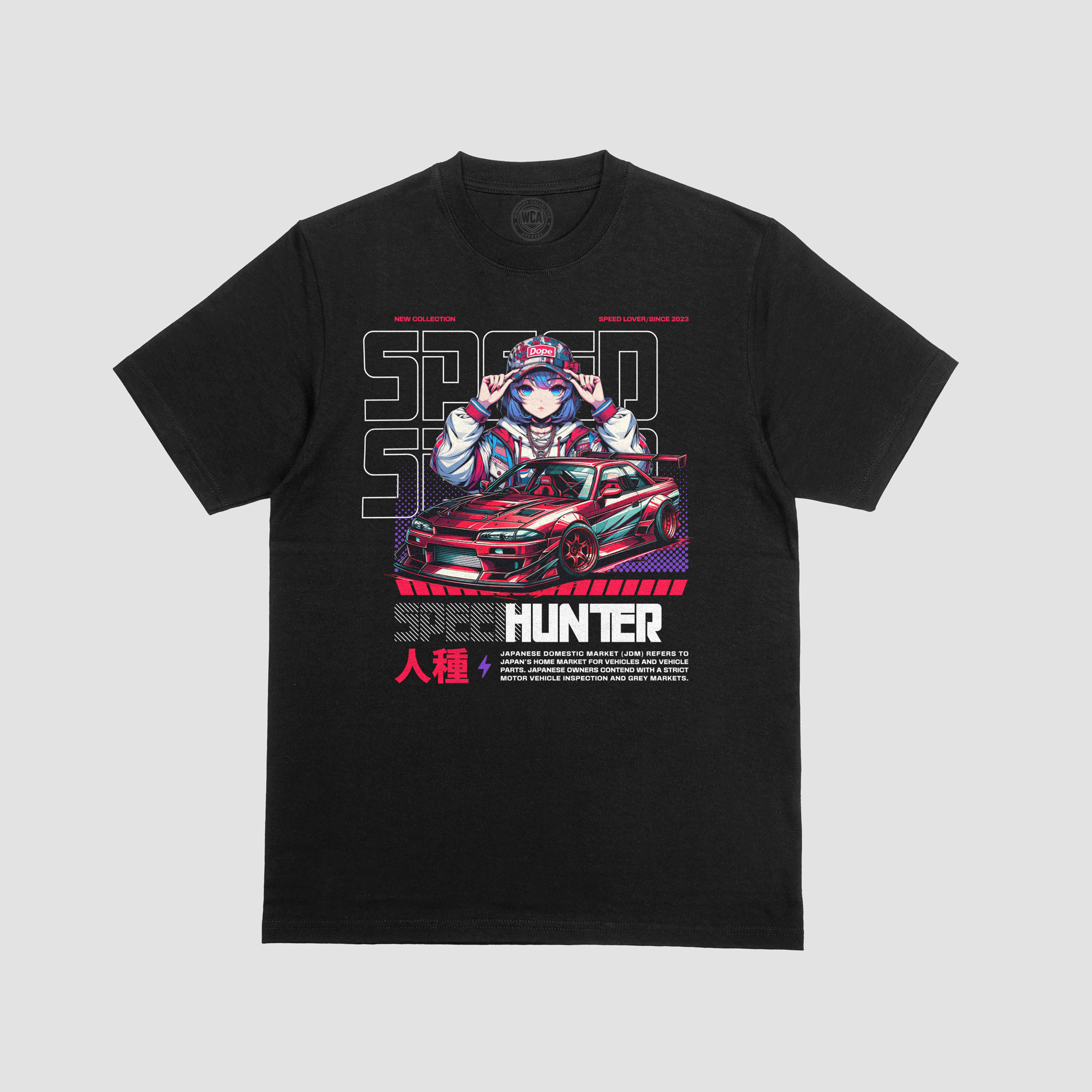 Speed Hunter Graphic T-Shirt — JDM Street Racing Anime Edition