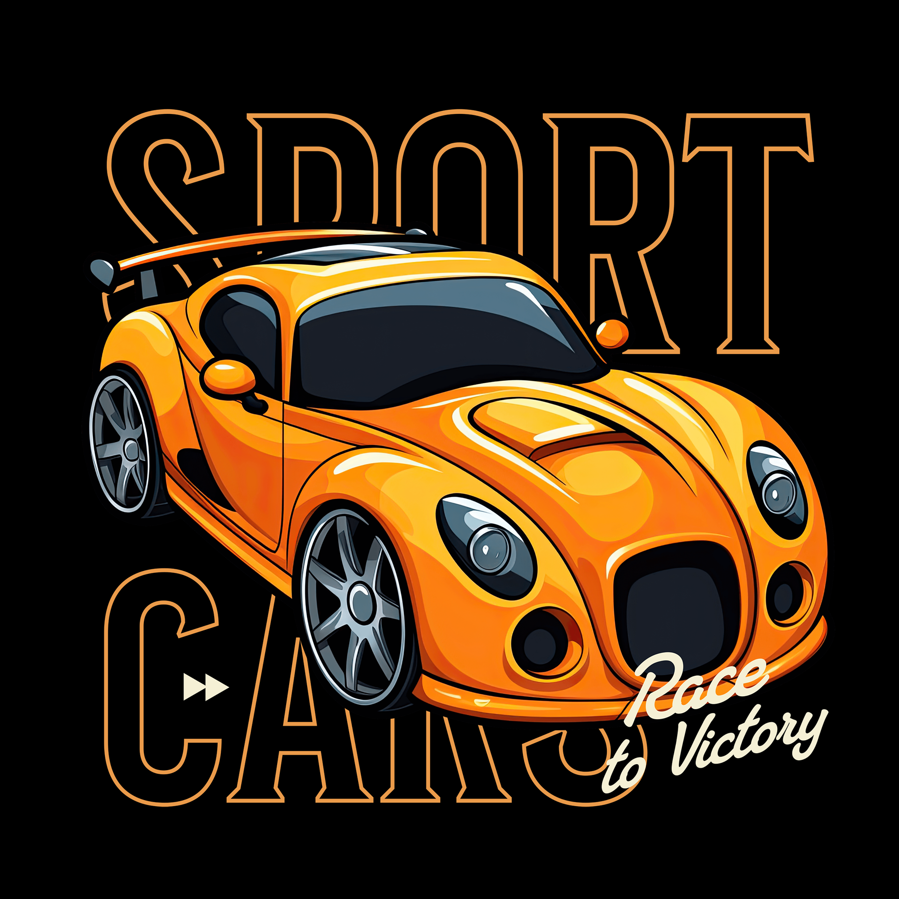 Sport Cars – Race to Victory Graphic T-Shirt