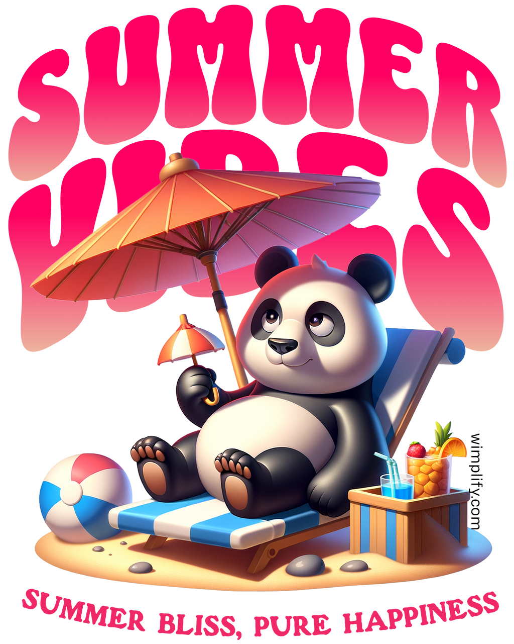 Summer Vibes Panda Tee – Pure Happiness Mode