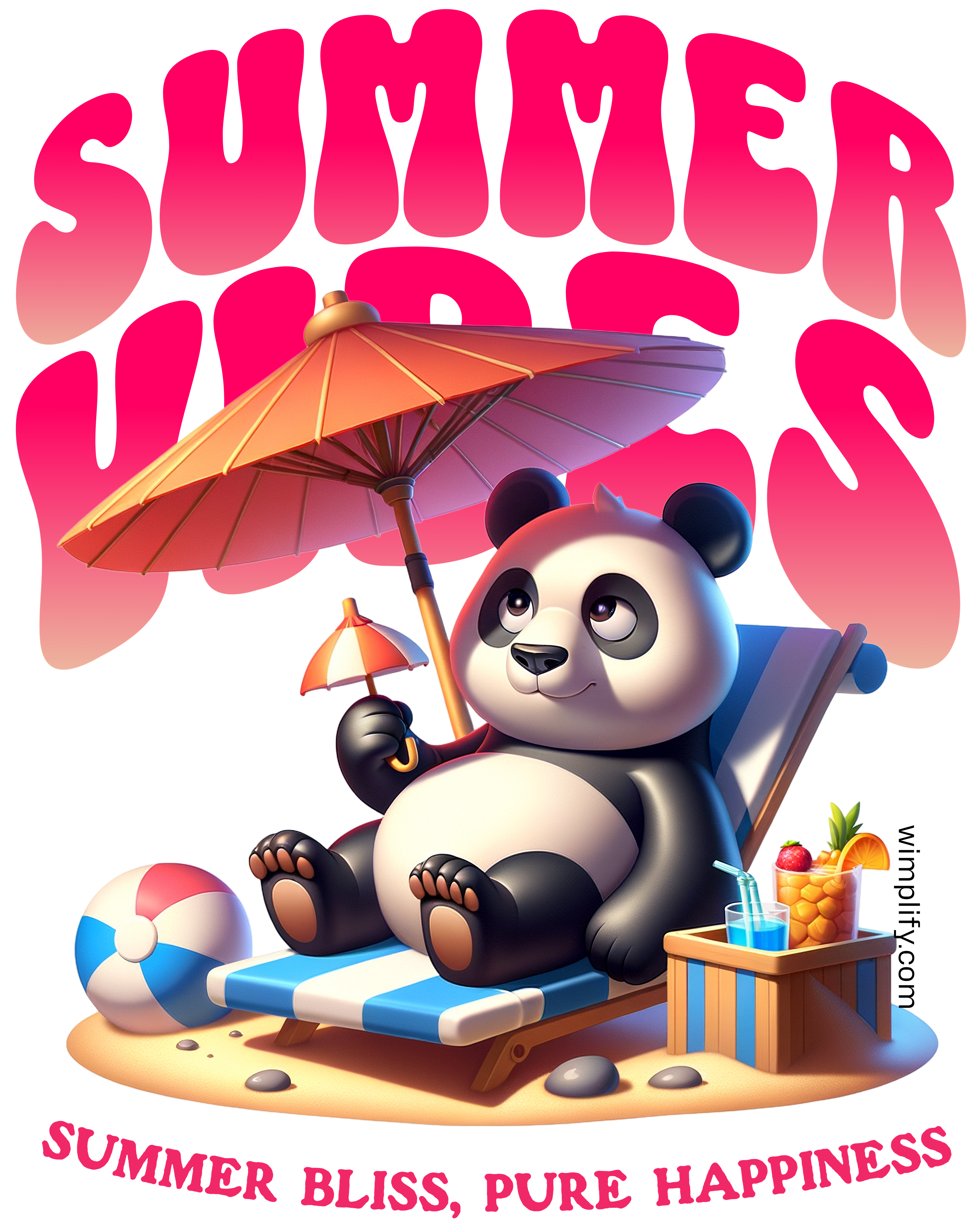 Summer Vibes Panda Tee – Pure Happiness Mode