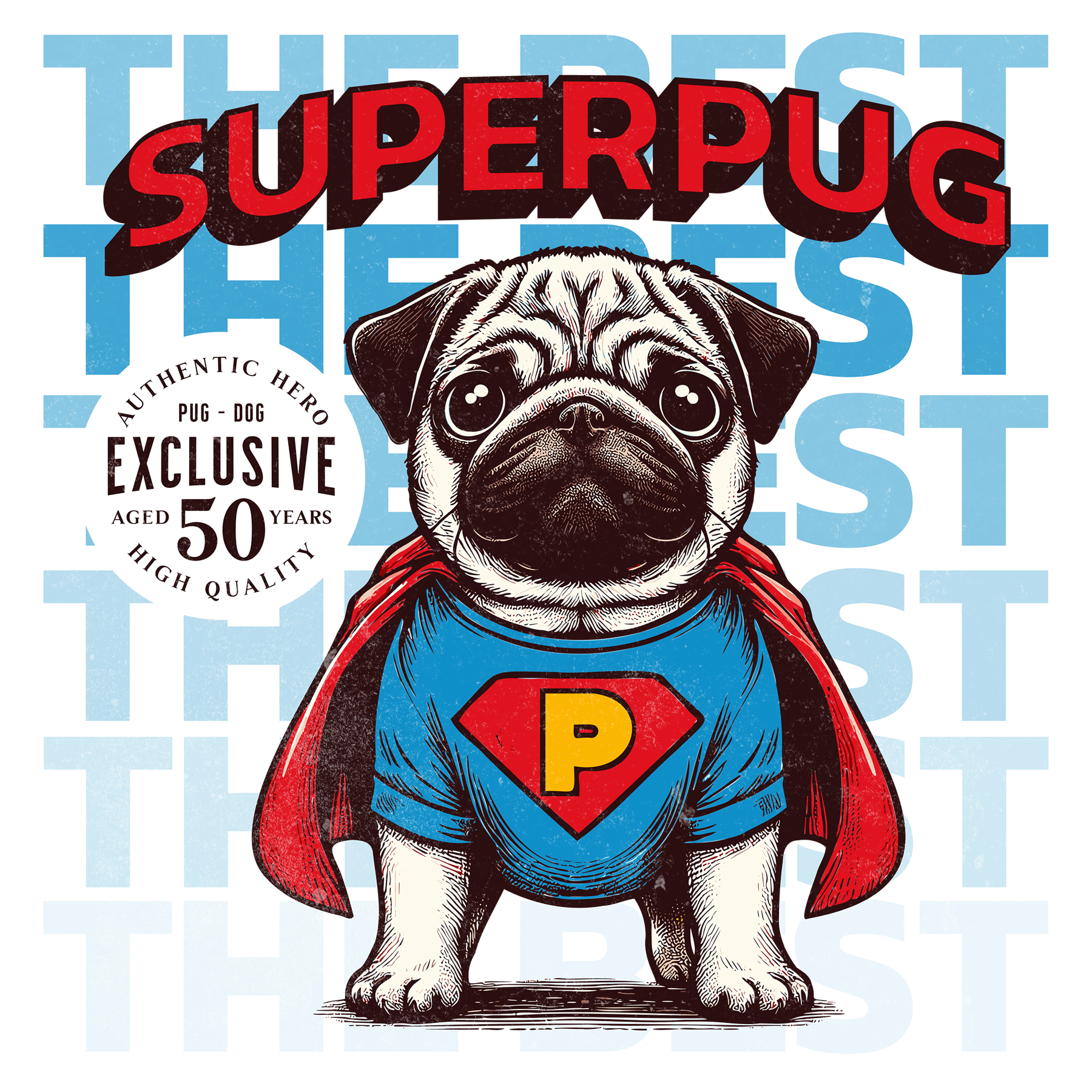 SuperPug™ — The Best Hero Graphic T-Shirt