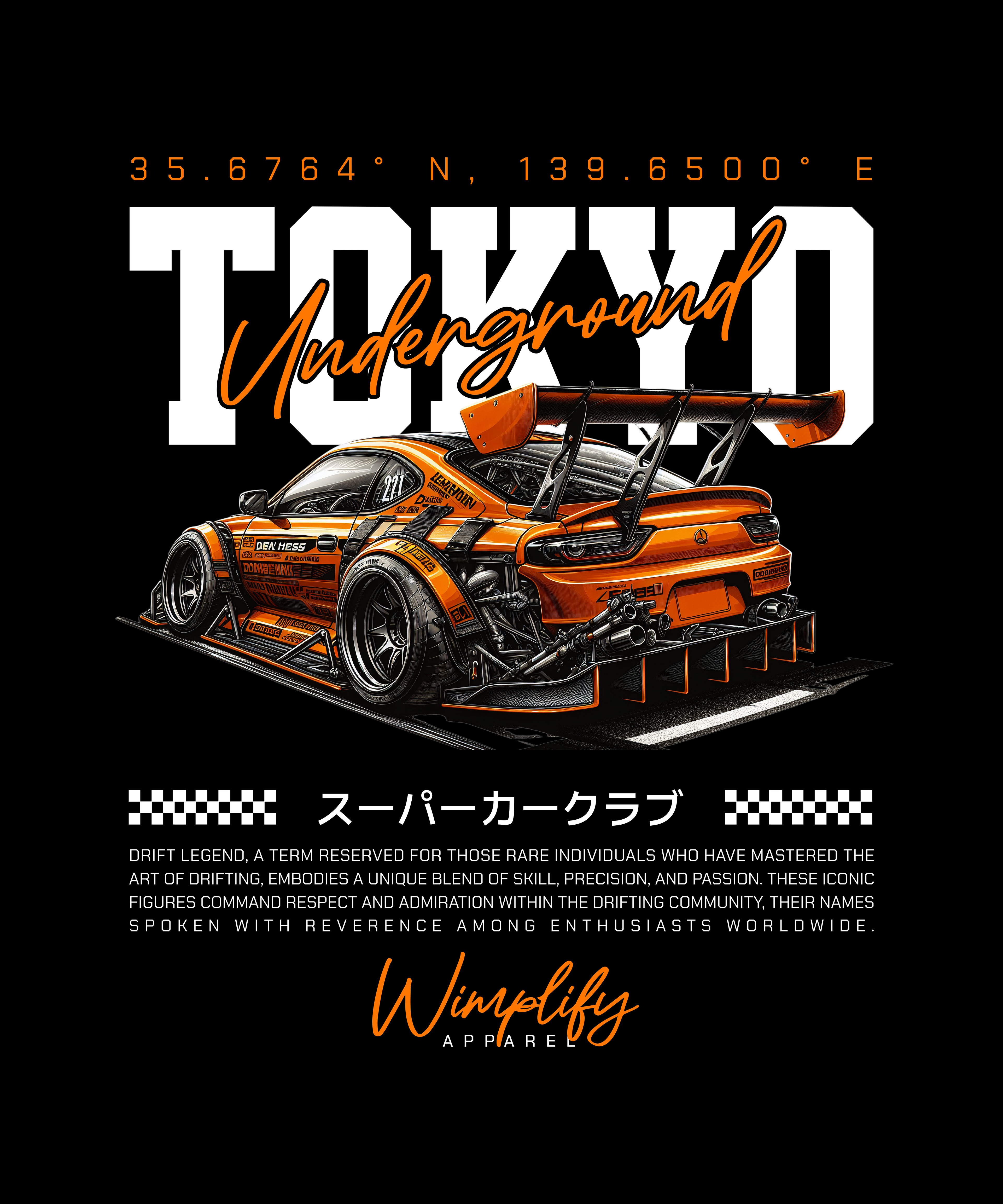 Tokyo Underground Drift Graphic T-Shirt — Street Racing Edition