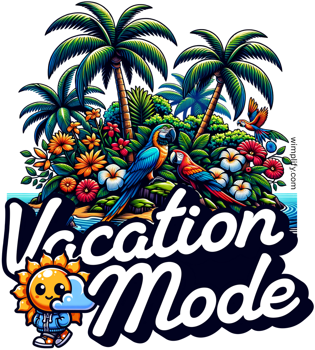 Vacation Mode Tee – Tropical Vibes On