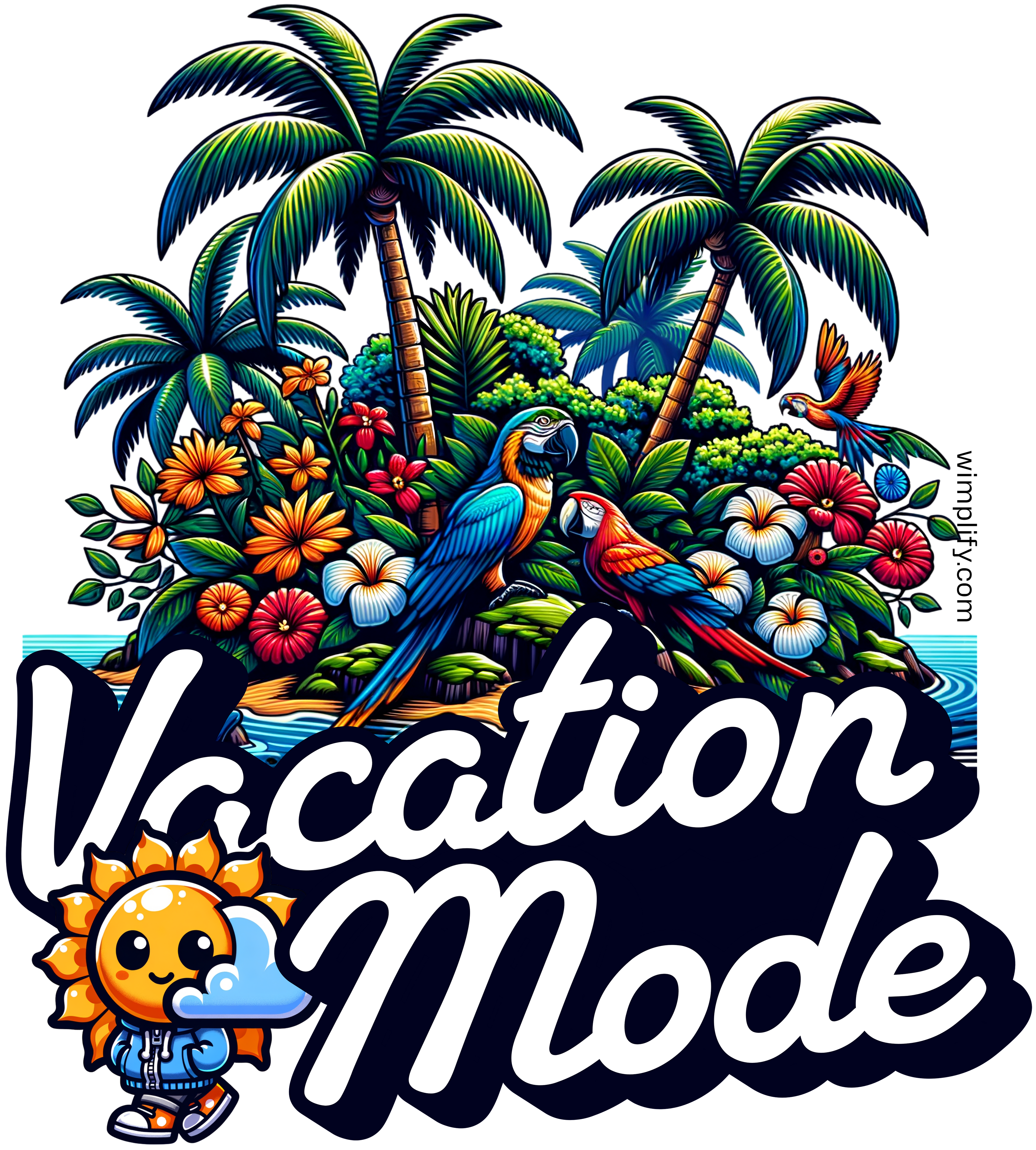 Vacation Mode Tee – Tropical Vibes On