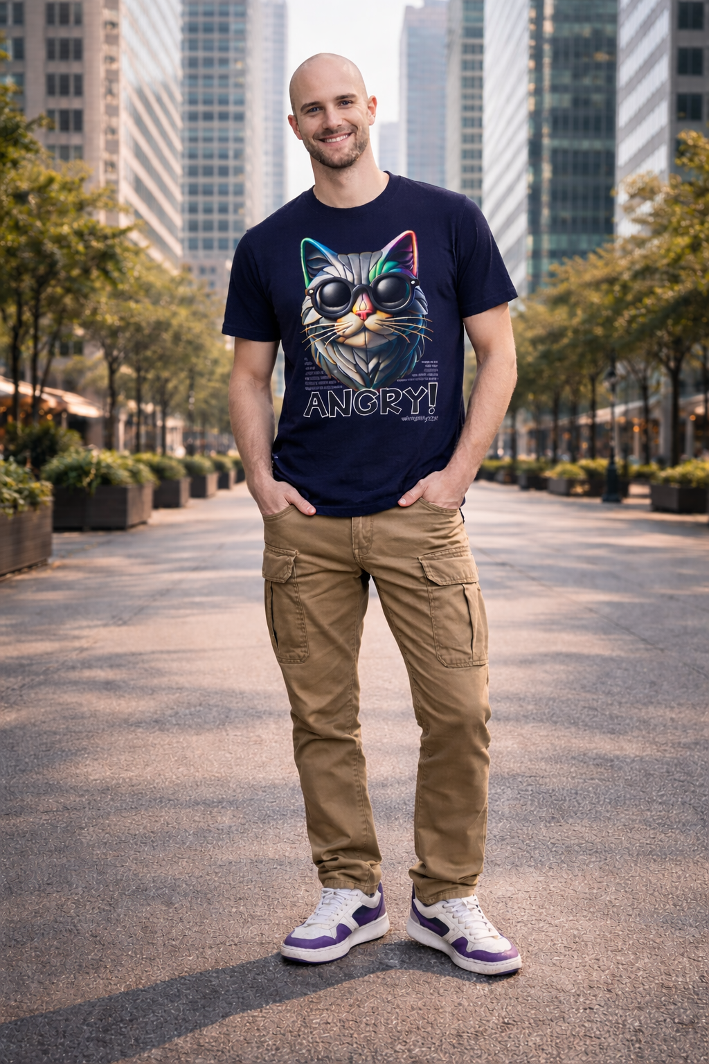 ANGRY! – Bold Cat Graphic T-Shirt