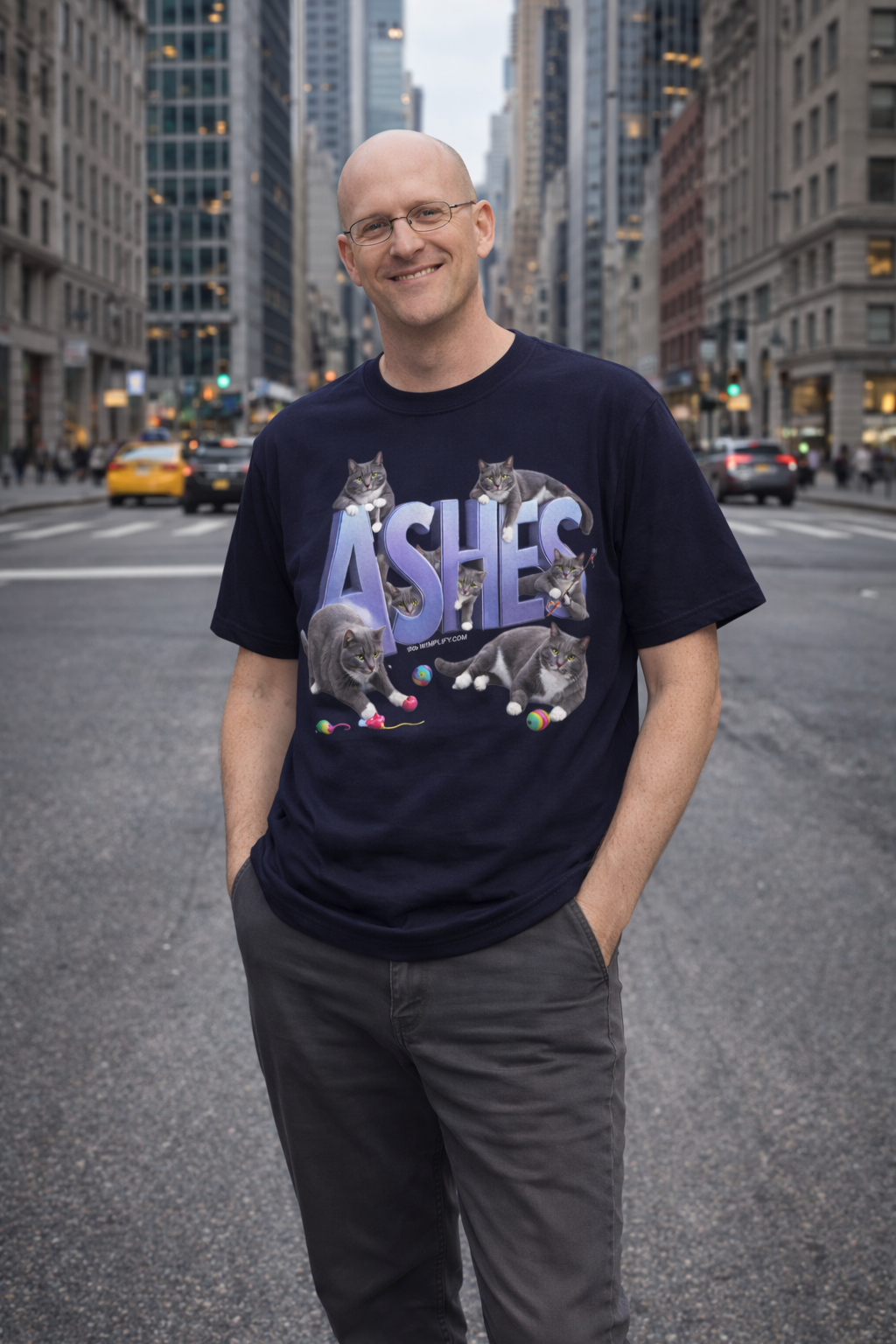 ASHES Cat Lover Graphic T-Shirt – Playful Pet Lover Design (Customer